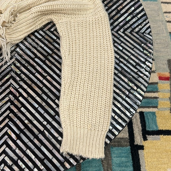 Hayden Cropped Button-Up Sweater With Rough Edges/Hems - Picture 7 of 8